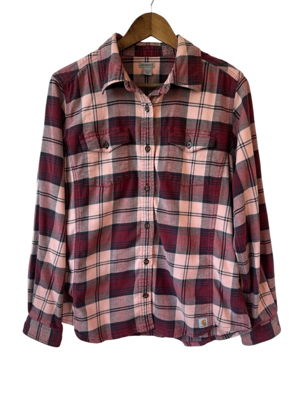 Carhartt Women’s Plaid Button Down Shirt Size Large